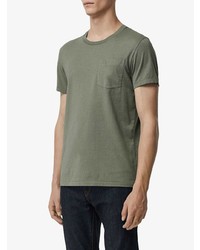 olivgrünes T-Shirt mit einem Rundhalsausschnitt von Burberry