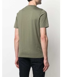 olivgrünes T-Shirt mit einem Rundhalsausschnitt von La Fileria For D'aniello