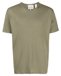olivgrünes T-Shirt mit einem Rundhalsausschnitt von Each X Other