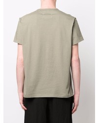 olivgrünes T-Shirt mit einem Rundhalsausschnitt von Maison Margiela