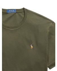 olivgrünes T-Shirt mit einem Rundhalsausschnitt von Polo Ralph Lauren