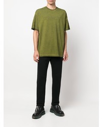 olivgrünes T-Shirt mit einem Rundhalsausschnitt von A-Cold-Wall*