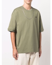 olivgrünes T-Shirt mit einem Rundhalsausschnitt von Ambush