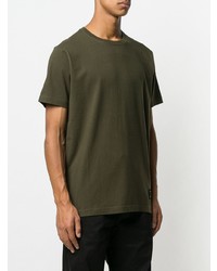 olivgrünes T-Shirt mit einem Rundhalsausschnitt von Maharishi