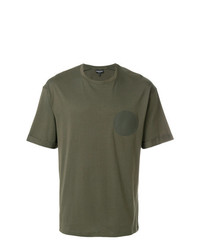 olivgrünes T-Shirt mit einem Rundhalsausschnitt von Emporio Armani