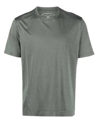olivgrünes T-Shirt mit einem Rundhalsausschnitt von Fedeli