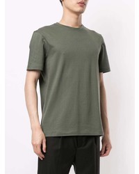 olivgrünes T-Shirt mit einem Rundhalsausschnitt von Emporio Armani