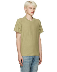 olivgrünes T-Shirt mit einem Rundhalsausschnitt von Fanmail