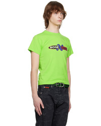 olivgrünes T-Shirt mit einem Rundhalsausschnitt von Martine Rose