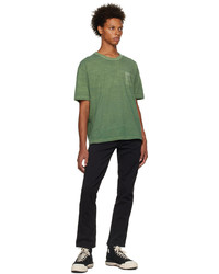olivgrünes T-Shirt mit einem Rundhalsausschnitt von VISVIM