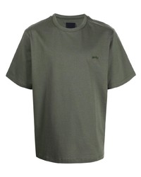 olivgrünes T-Shirt mit einem Rundhalsausschnitt von Juun.J