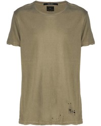 olivgrünes T-Shirt mit einem Rundhalsausschnitt von Ksubi