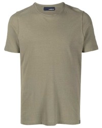olivgrünes T-Shirt mit einem Rundhalsausschnitt von Lardini