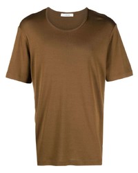 olivgrünes T-Shirt mit einem Rundhalsausschnitt von Lemaire