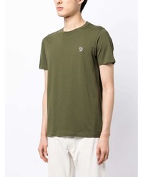 olivgrünes T-Shirt mit einem Rundhalsausschnitt von PS Paul Smith