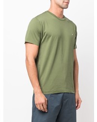 olivgrünes T-Shirt mit einem Rundhalsausschnitt von Stone Island