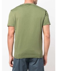 olivgrünes T-Shirt mit einem Rundhalsausschnitt von Stone Island