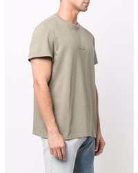 olivgrünes T-Shirt mit einem Rundhalsausschnitt von Maison Margiela