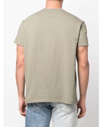 olivgrünes T-Shirt mit einem Rundhalsausschnitt von Maison Margiela