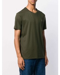 olivgrünes T-Shirt mit einem Rundhalsausschnitt von Polo Ralph Lauren