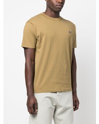 olivgrünes T-Shirt mit einem Rundhalsausschnitt von Stone Island