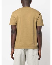 olivgrünes T-Shirt mit einem Rundhalsausschnitt von Stone Island