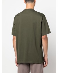 olivgrünes T-Shirt mit einem Rundhalsausschnitt von Y-3