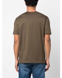 olivgrünes T-Shirt mit einem Rundhalsausschnitt von Paul & Shark