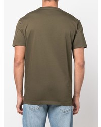 olivgrünes T-Shirt mit einem Rundhalsausschnitt von DSQUARED2