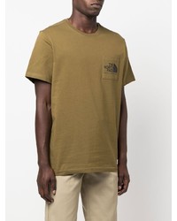 olivgrünes T-Shirt mit einem Rundhalsausschnitt von The North Face