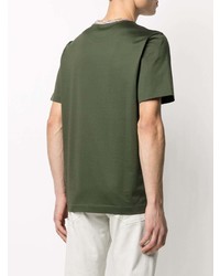 olivgrünes T-Shirt mit einem Rundhalsausschnitt von Missoni
