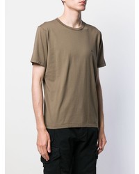 olivgrünes T-Shirt mit einem Rundhalsausschnitt von CP Company