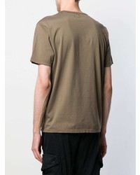 olivgrünes T-Shirt mit einem Rundhalsausschnitt von CP Company