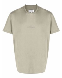 olivgrünes T-Shirt mit einem Rundhalsausschnitt von Maison Margiela