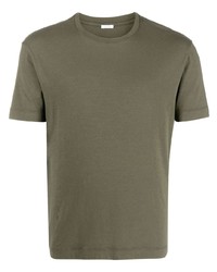 olivgrünes T-Shirt mit einem Rundhalsausschnitt von Malo