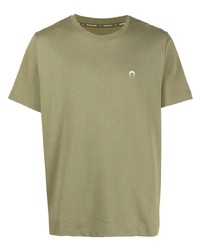 olivgrünes T-Shirt mit einem Rundhalsausschnitt von Marine Serre