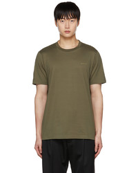 olivgrünes T-Shirt mit einem Rundhalsausschnitt von Marni