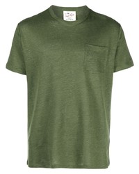 olivgrünes T-Shirt mit einem Rundhalsausschnitt von MC2 Saint Barth