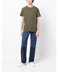 olivgrünes T-Shirt mit einem Rundhalsausschnitt von rag & bone