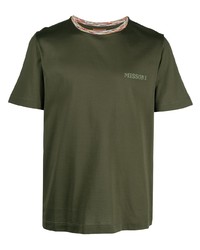 olivgrünes T-Shirt mit einem Rundhalsausschnitt von Missoni