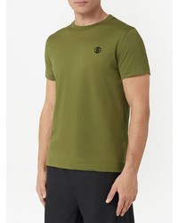 olivgrünes T-Shirt mit einem Rundhalsausschnitt von Burberry