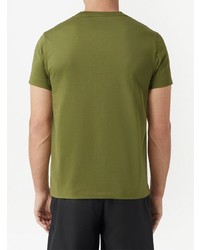 olivgrünes T-Shirt mit einem Rundhalsausschnitt von Burberry