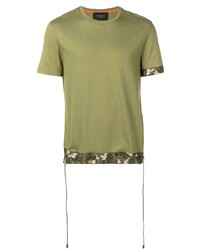 olivgrünes T-Shirt mit einem Rundhalsausschnitt von Mr & Mrs Italy