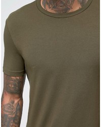 olivgrünes T-Shirt mit einem Rundhalsausschnitt von Asos