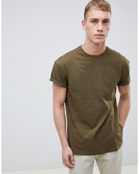 olivgrünes T-Shirt mit einem Rundhalsausschnitt von New Look