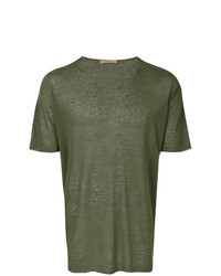 olivgrünes T-Shirt mit einem Rundhalsausschnitt von Nuur