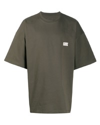 olivgrünes T-Shirt mit einem Rundhalsausschnitt von Oamc