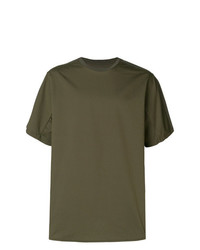 olivgrünes T-Shirt mit einem Rundhalsausschnitt von Oamc