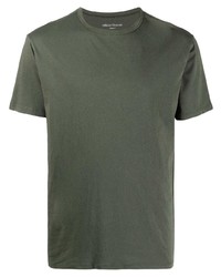 olivgrünes T-Shirt mit einem Rundhalsausschnitt von Officine Generale