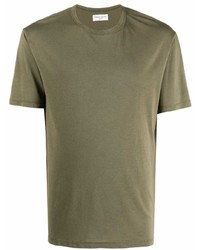 olivgrünes T-Shirt mit einem Rundhalsausschnitt von Officine Generale
